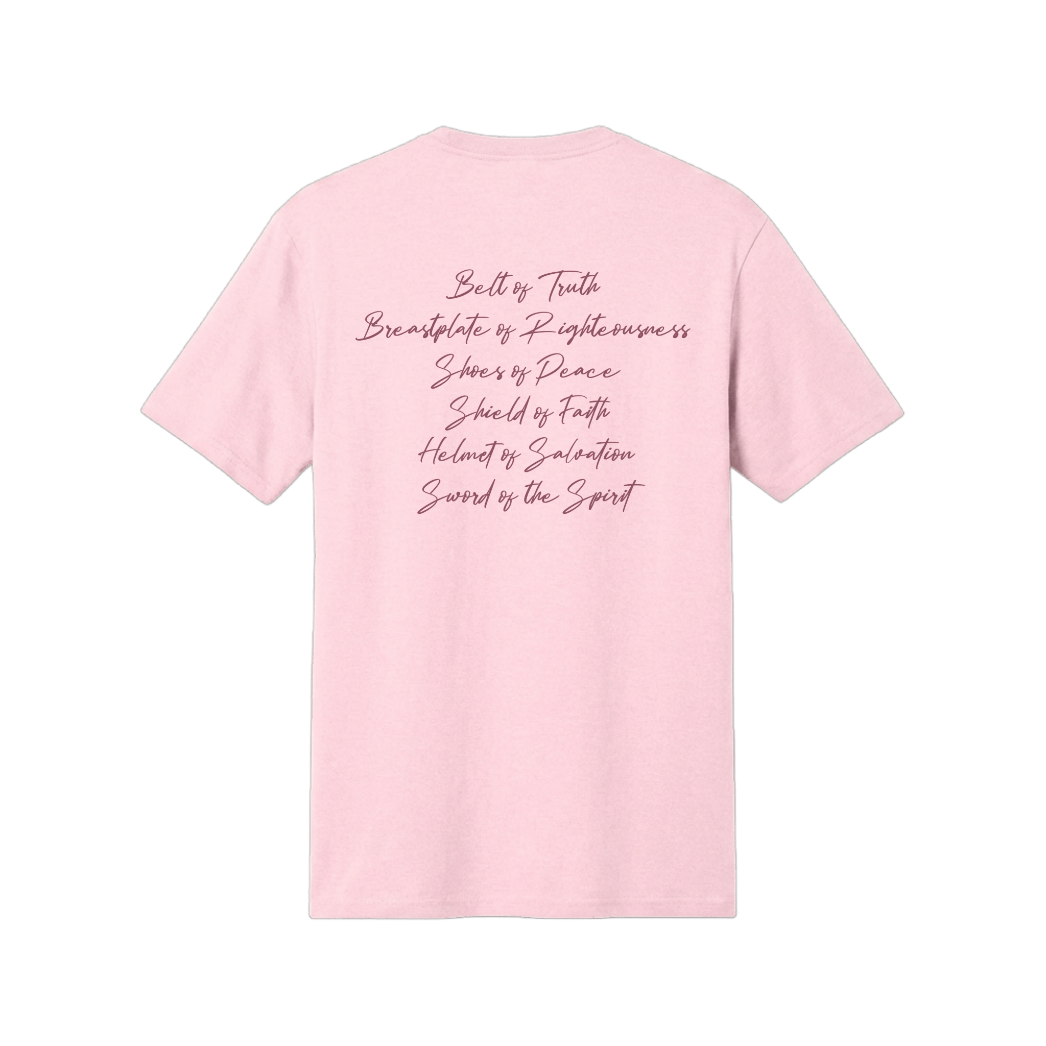 Armor of God – Pink Camo Collection – Tri - Blend Tee (Carnation Pink / Heathered Gray / White) - Sacred Stylz