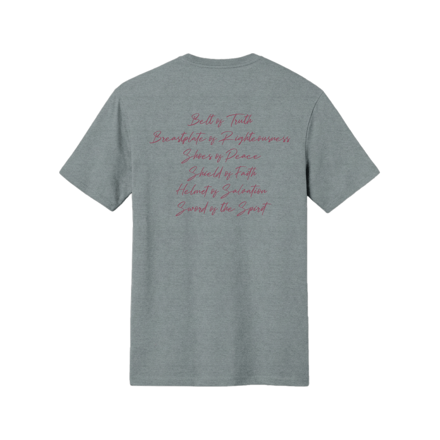 Armor of God – Pink Camo Collection – Tri - Blend Tee (Carnation Pink / Heathered Gray / White) - Sacred Stylz