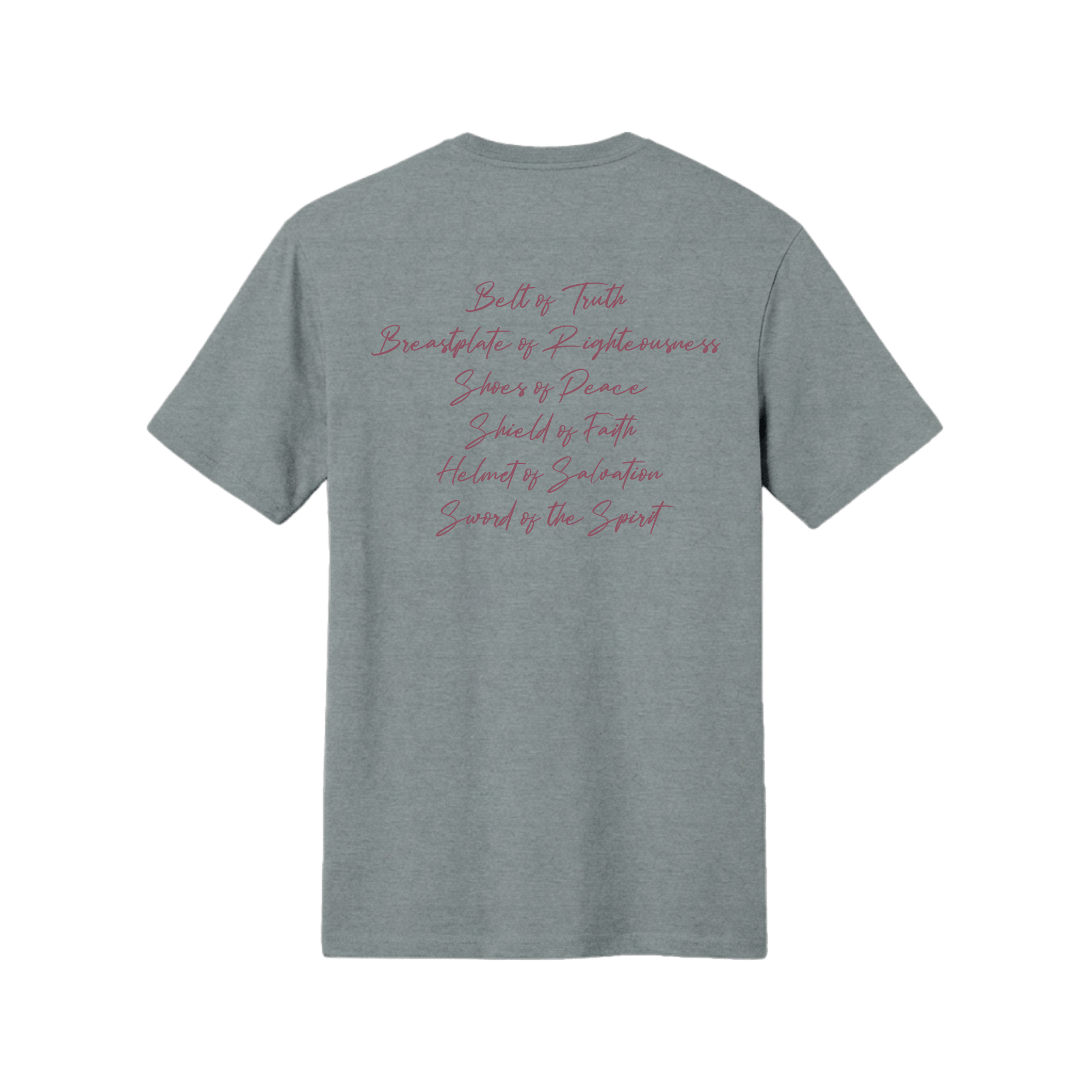 Armor of God – Pink Camo Collection – Tri - Blend Tee (Carnation Pink / Heathered Gray / White) - Sacred Stylz