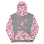 Armor of God - Pink Camo on Gray Suede - Wash Cotton Hoodie - Unisex - Sacred Stylz