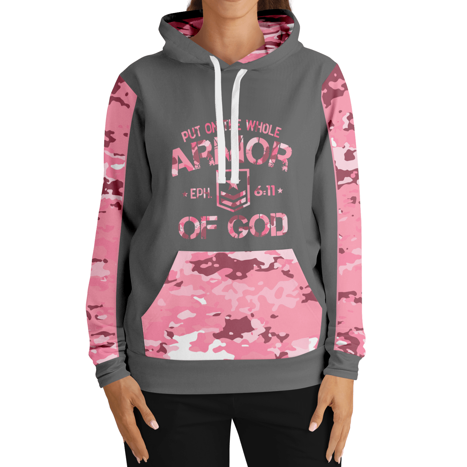 Armor of God Pink Premium Hoodies - Sacred Stylz