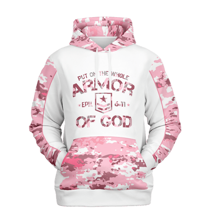 Armor of God Pink Premium Hoodies - Sacred Stylz