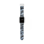 Armor Up Camo Watch Band for Apple Watch 38 - 41/42 - 45 - Blue | Faux Leather - Sacred Stylz