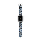 Armor Up Camo Watch Band for Apple Watch 38 - 41/42 - 45 - Blue | Faux Leather - Sacred Stylz