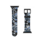 Armor Up Camo Watch Band for Apple Watch 38 - 41/42 - 45 - Blue | Faux Leather - Sacred Stylz