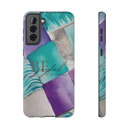 Be Joyful - Impact - Resistant Phone Case - Bible Verse (Patchwork) - Sacred Stylz