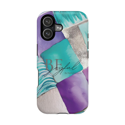 Be Joyful - Impact - Resistant Phone Case - Bible Verse (Patchwork) - Sacred Stylz