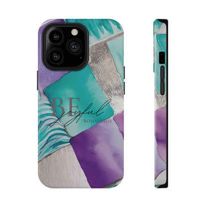 Be Joyful - Impact - Resistant Phone Case - Bible Verse (Patchwork) - Sacred Stylz