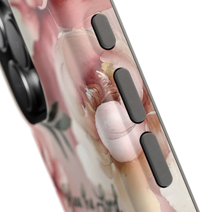 Bless the Lord - Magnetic Tough iPhone Case - Bible Verse (Peonies) - Sacred Stylz