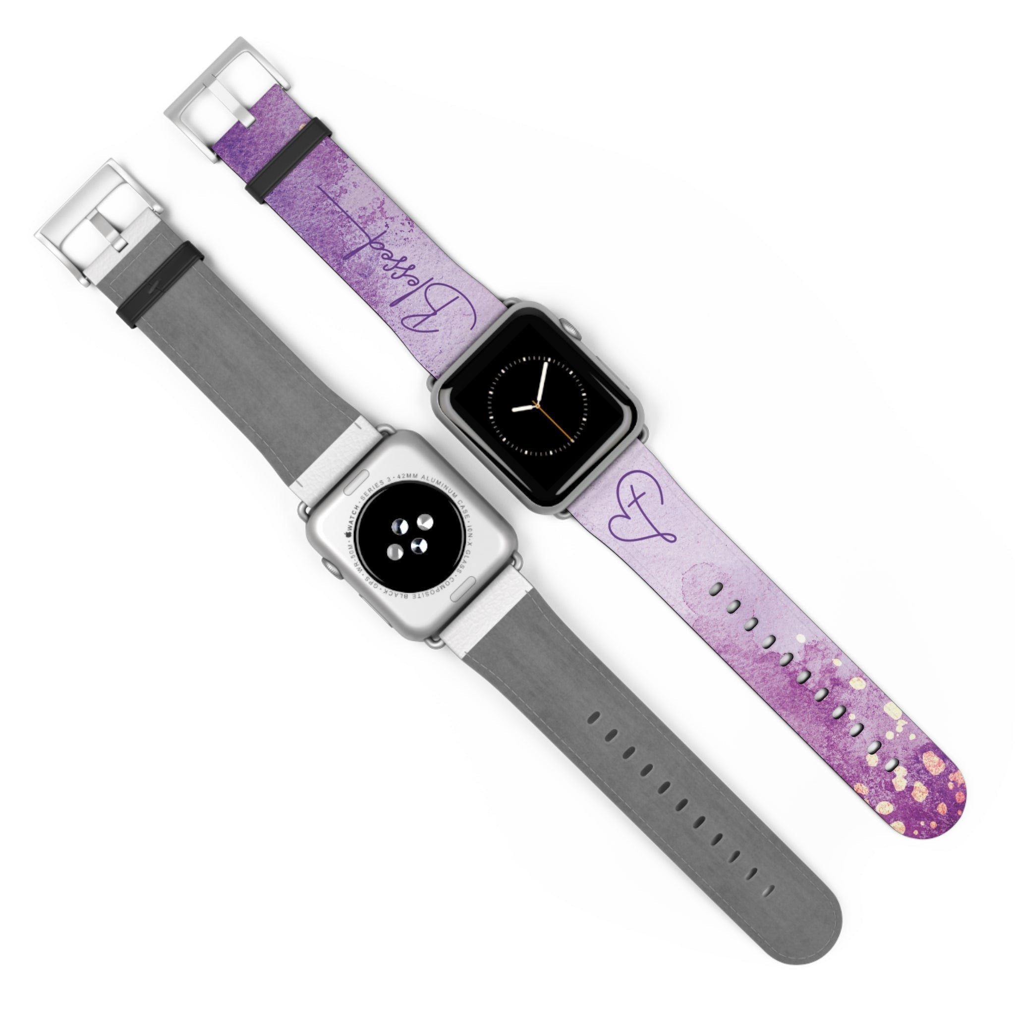 Blessed Watch Band Purple Watercolor for Apple Watch 38-41/42-45 | Faux Leather - Sacred Stylz