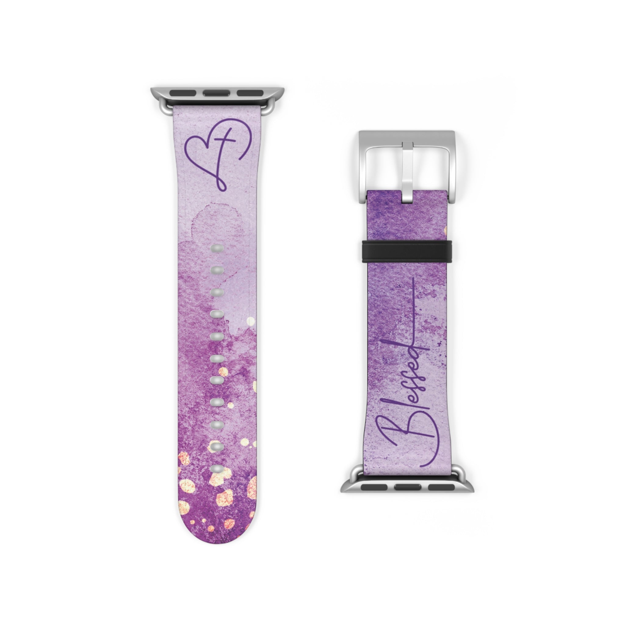 Blessed Watch Band Purple Watercolor for Apple Watch 38-41/42-45 | Faux Leather - Sacred Stylz