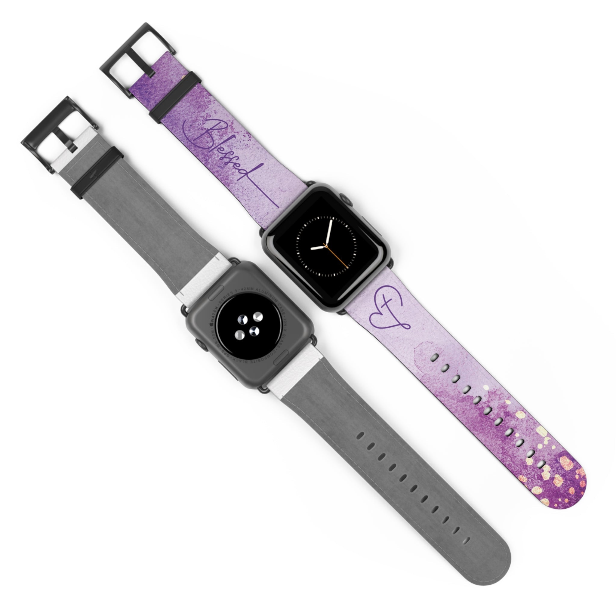 Blessed Watch Band Purple Watercolor for Apple Watch 38 - 41/42 - 45 | Faux Leather - Sacred Stylz