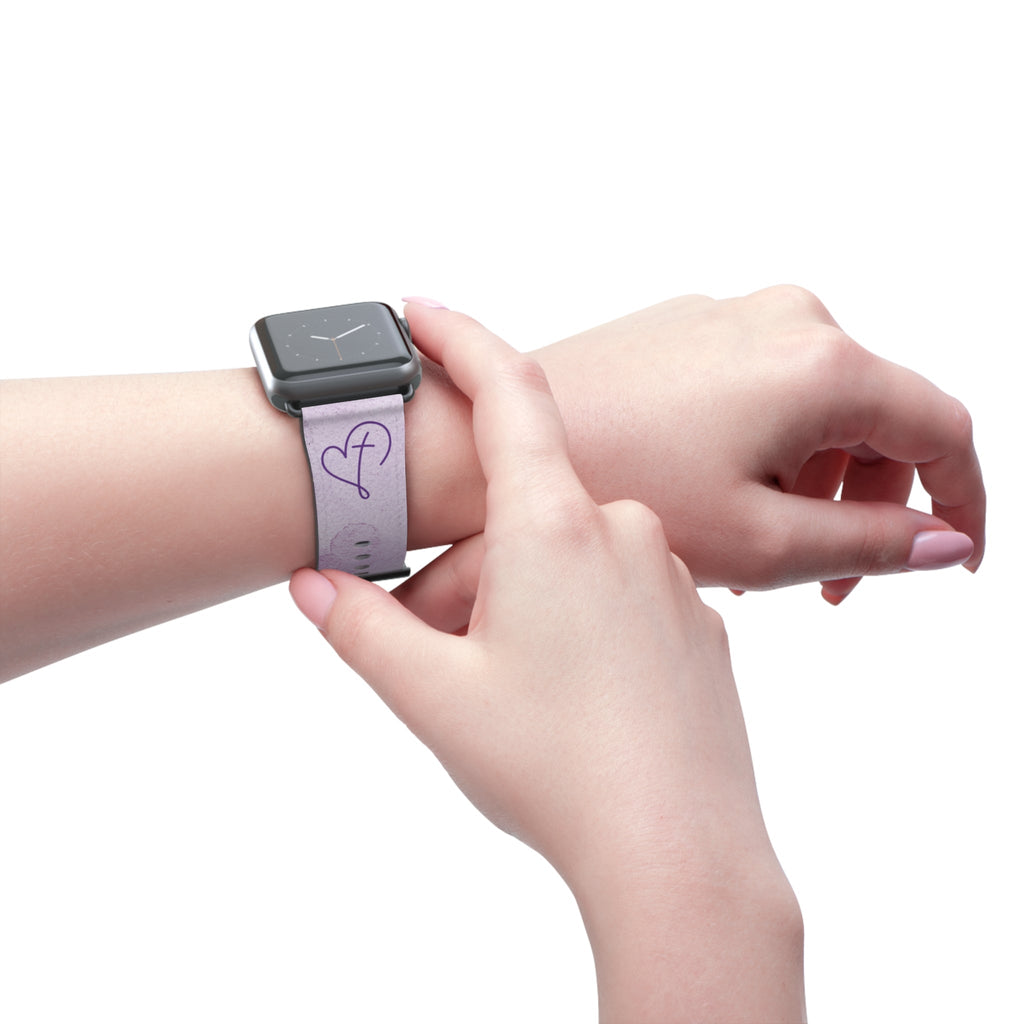 Blessed Watch Band Purple Watercolor for Apple Watch 38 - 41/42 - 45 | Faux Leather - Sacred Stylz