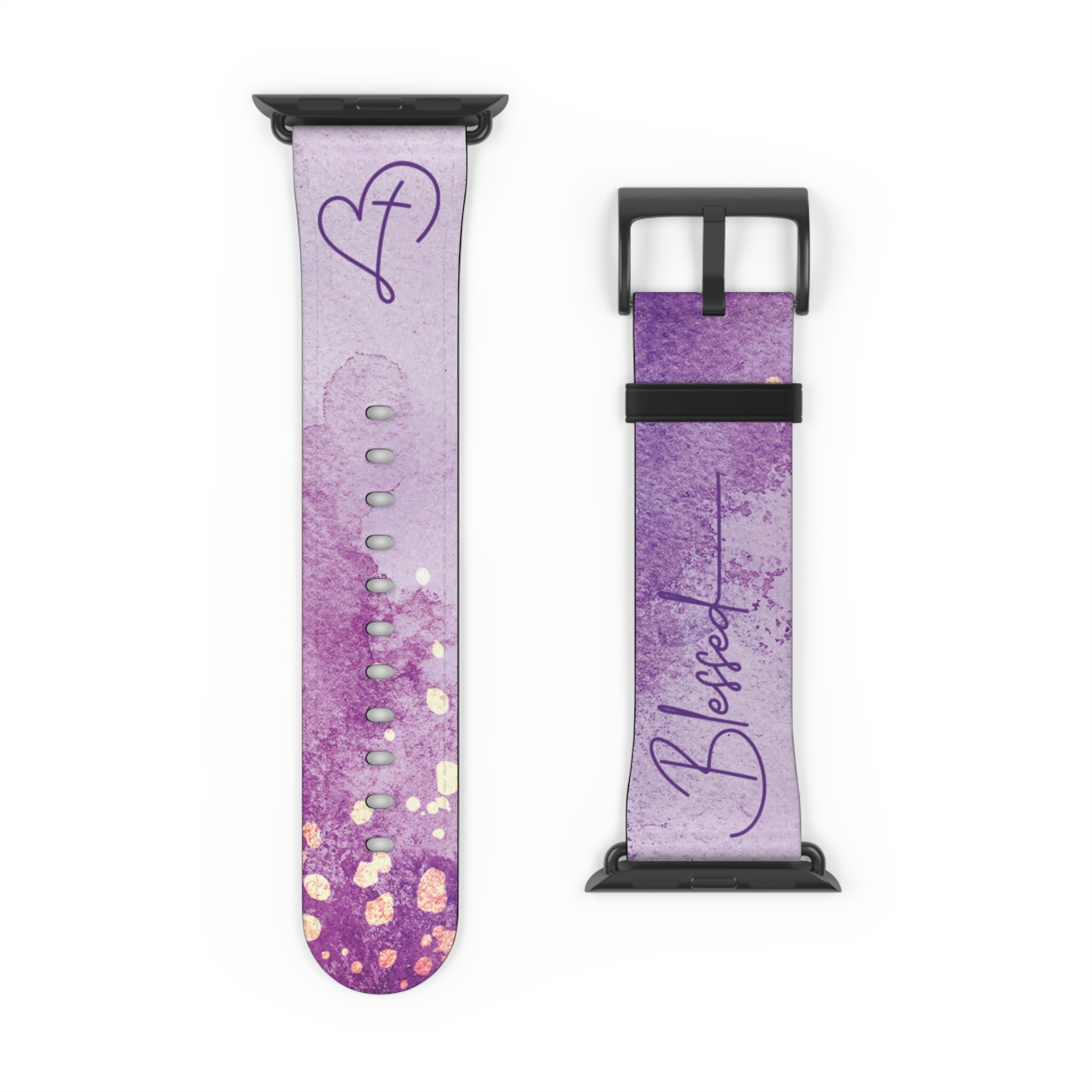 Blessed Watch Band Purple Watercolor for Apple Watch 38-41/42-45 | Faux Leather - Sacred Stylz