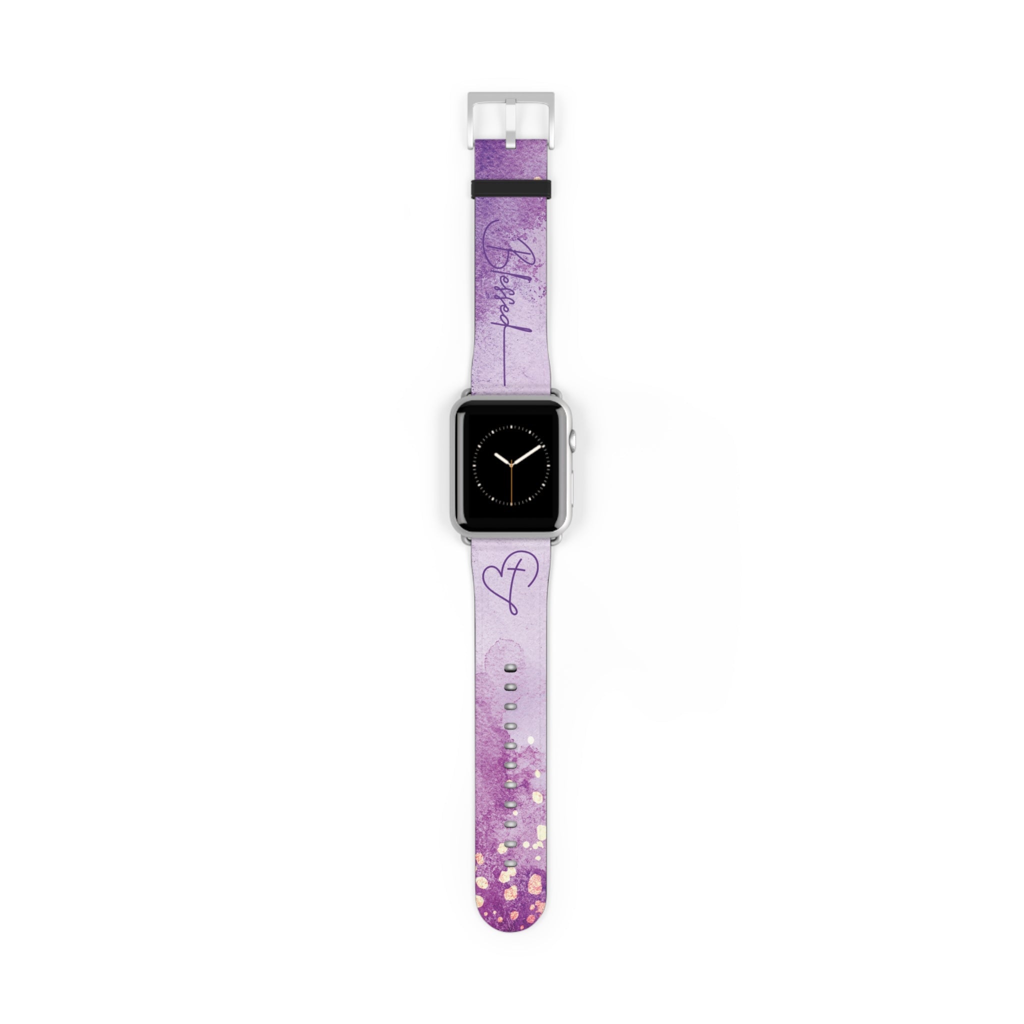 Blessed Watch Band Purple Watercolor for Apple Watch 38 - 41/42 - 45 | Faux Leather - Sacred Stylz