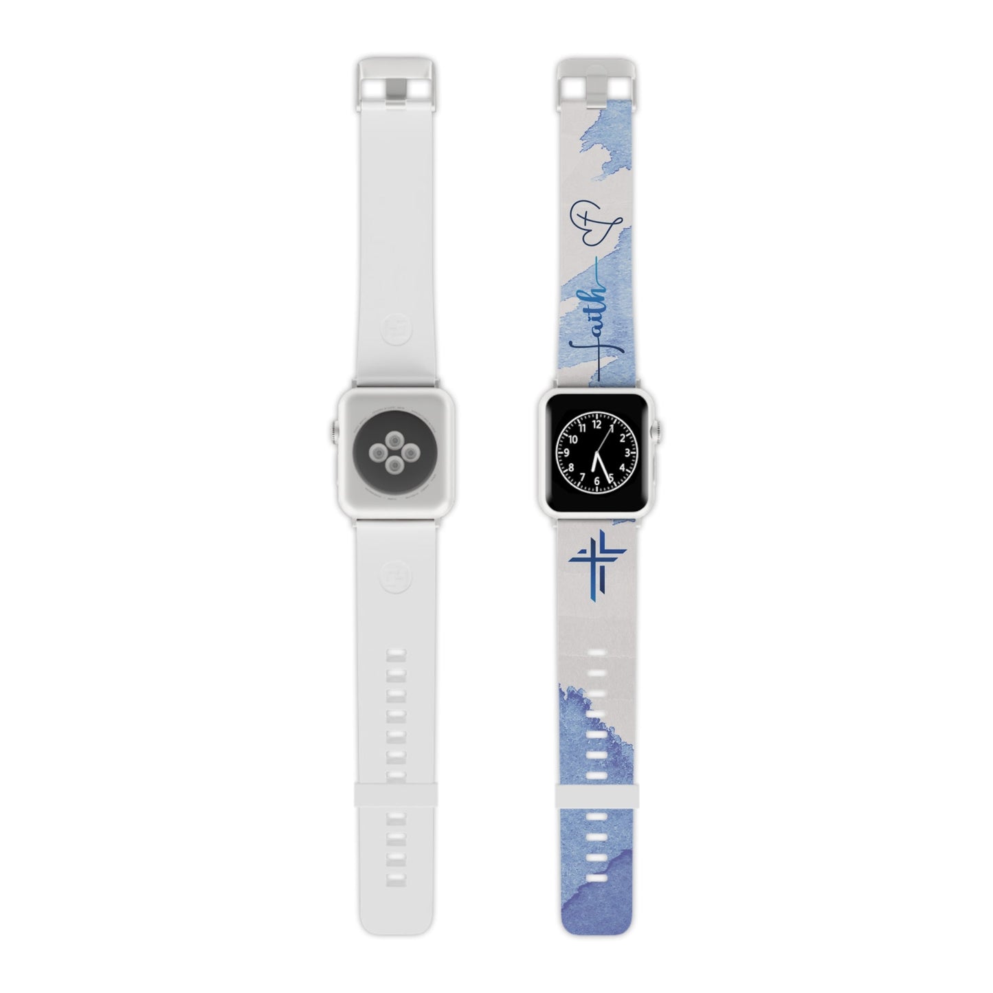 Faith Watch Band - Blue Watercolor for Apple Watch 38/40/42/44 - Sacred Stylz