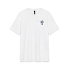 God Bless America Tri-Blend Tee - 3 Colors (Heathered Grey/White/Flint Blue Heather) - Sacred Stylz