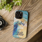 He Calms the Storm - Magnetic Tough Phone Case - Bible Verse (Ocean Marble) - (Fits Samsung & Apple) - Sacred Stylz