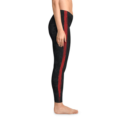 Know Jesus - Black and Red Leggings - Sacred Stylz