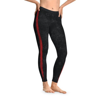 Know Jesus - Black and Red Leggings - Sacred Stylz