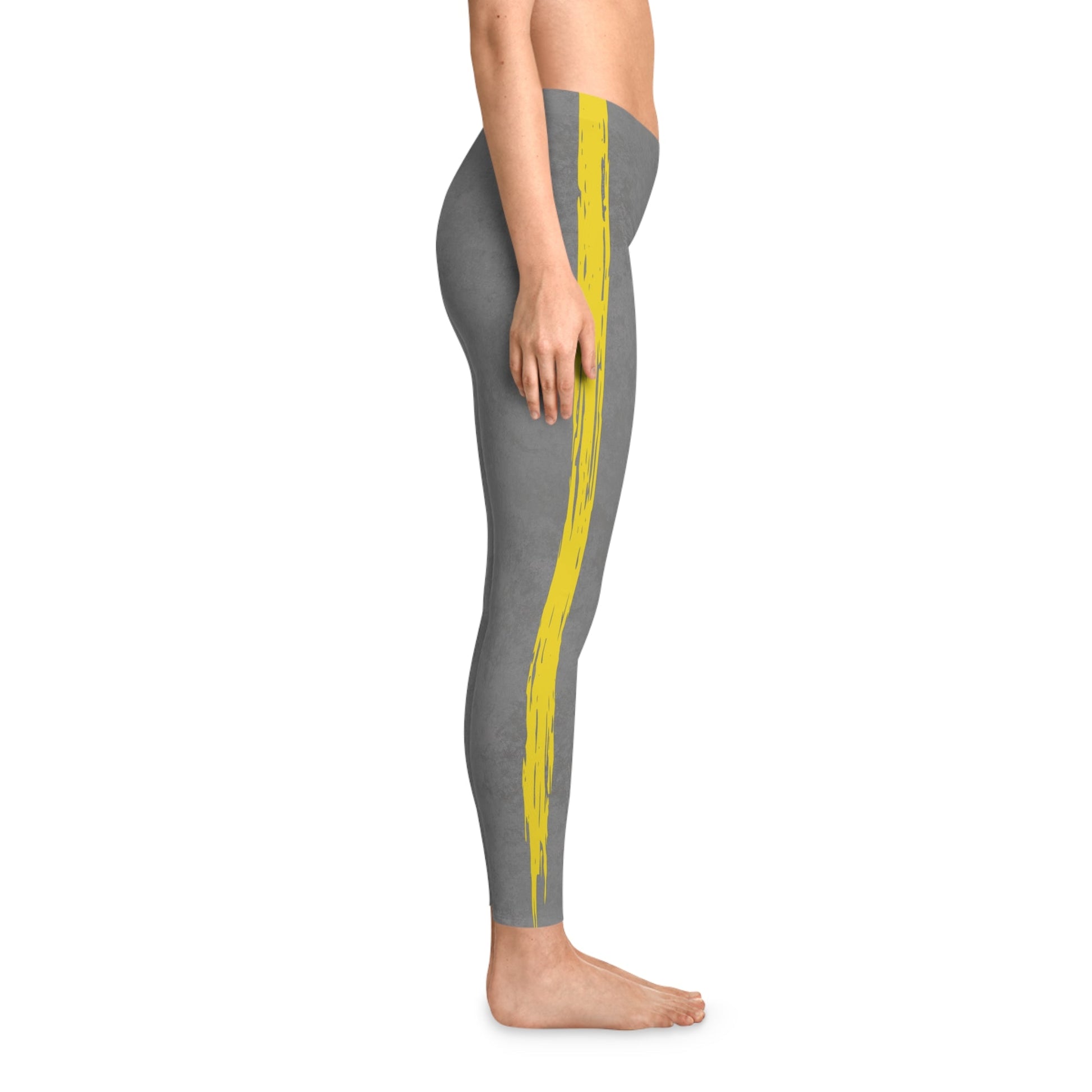 Know Jesus - Gray and Yellow Leggings - Sacred Stylz