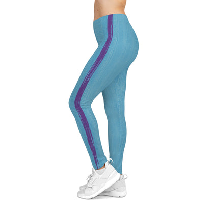 Know Jesus - Turquoise and Purple Leggings - Sacred Stylz