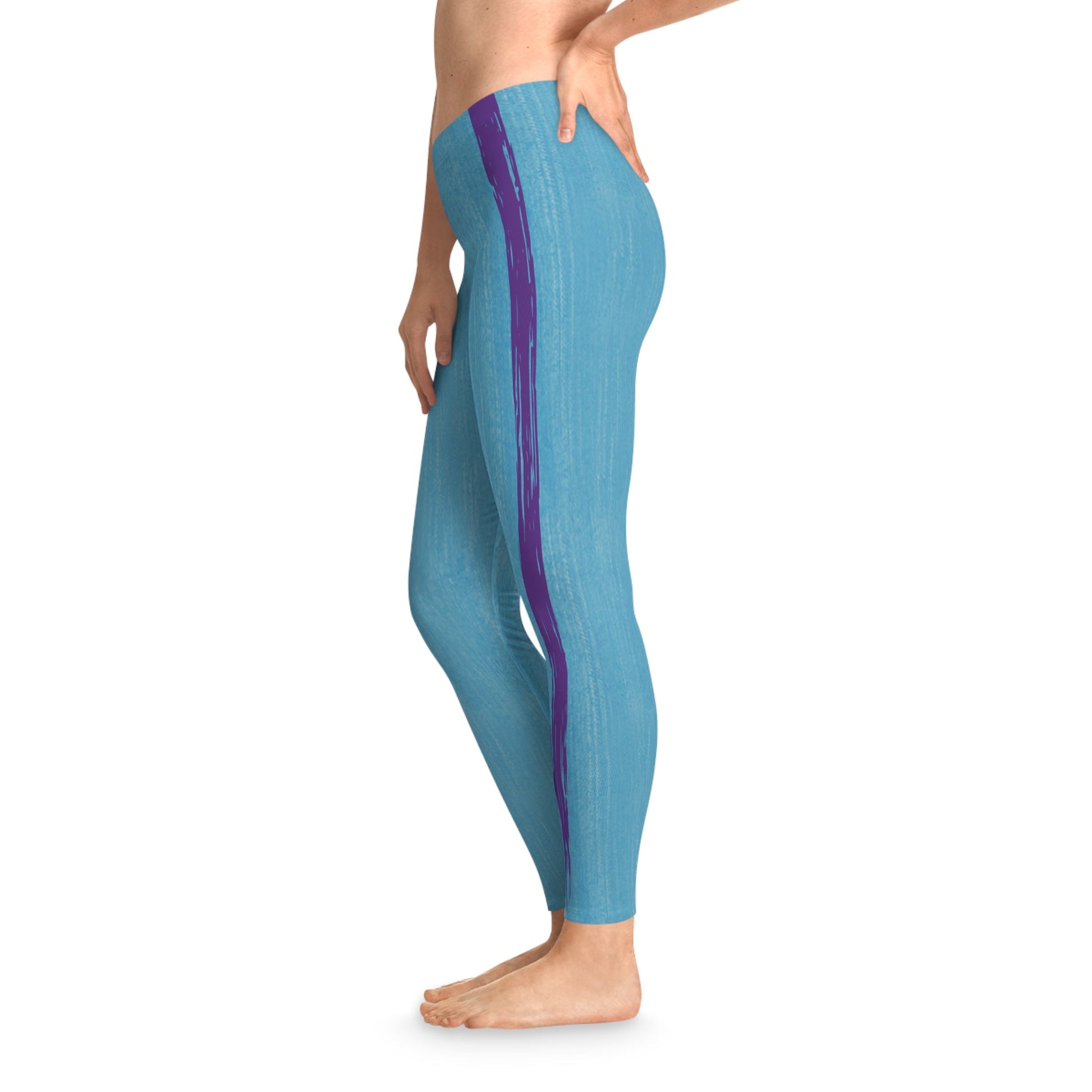 Know Jesus - Turquoise and Purple Leggings - Sacred Stylz