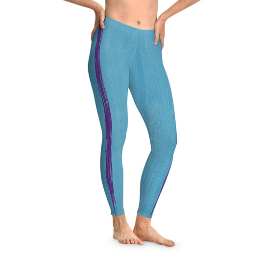 Know Jesus - Turquoise and Purple Leggings - Sacred Stylz