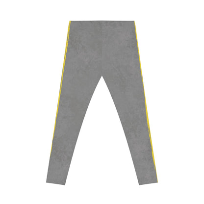 Know Jesus - Yellow and Gray Marbled Leggings - Sacred Stylz