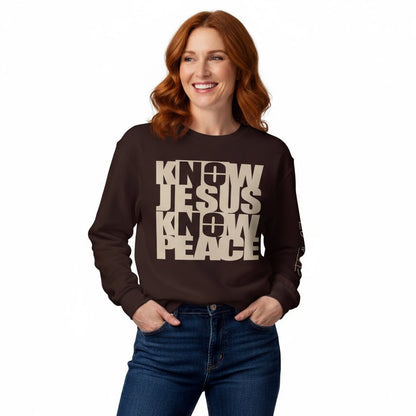 Know/No Jesus, Know/No Peace Sweatshirt - Timeless Tones - 5 Color Options - Sacred Stylz