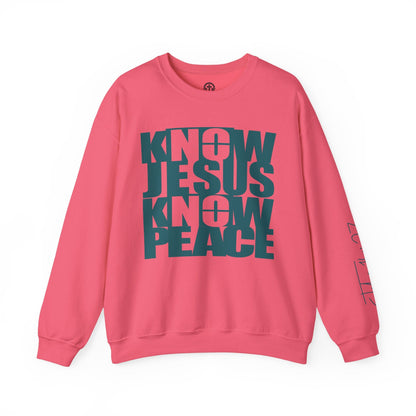 Know/No Jesus, Know/No Peace Sweatshirt - Vibrant Tones - 3 Color Options - Sacred Stylz