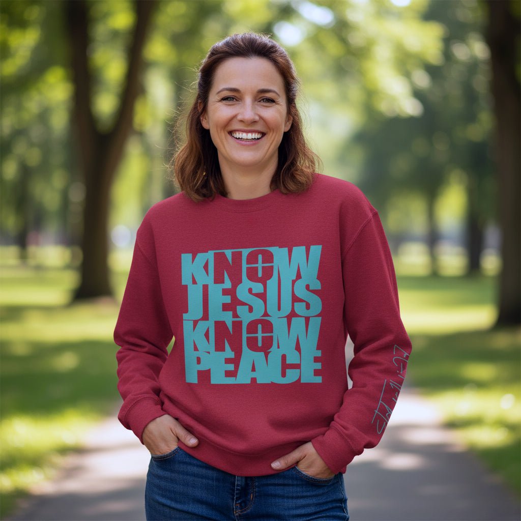 Know/No Jesus, Know/No Peace Sweatshirt - Vibrant Tones - 3 Color Options - Sacred Stylz