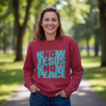 Know/No Jesus, Know/No Peace Sweatshirt - Vibrant Tones - 3 Color Options - Sacred Stylz