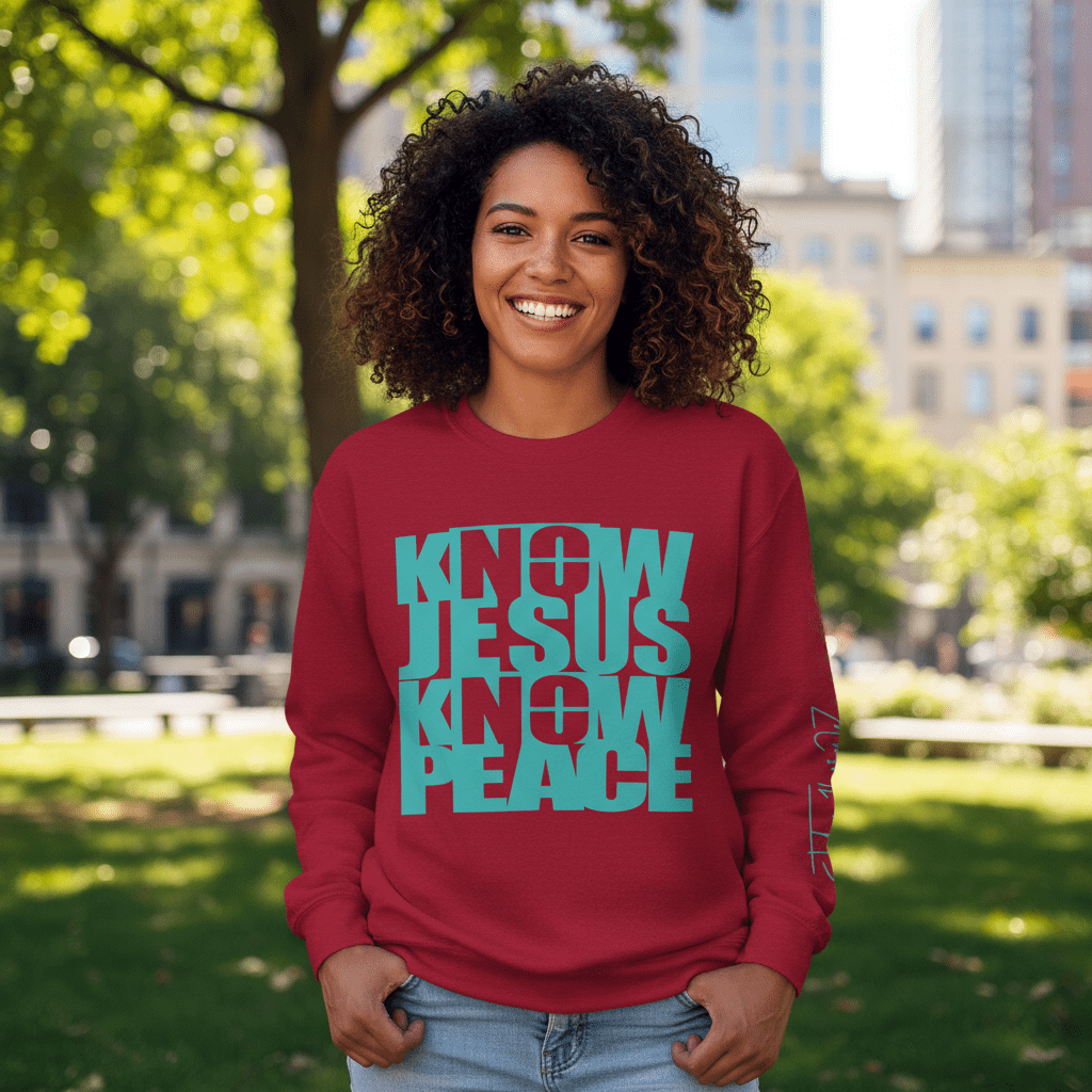 Know/No Jesus, Know/No Peace Sweatshirt - Vibrant Tones - 3 Colors - Sacred Stylz