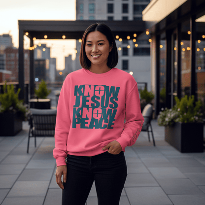 Know/No Jesus, Know/No Peace Sweatshirt - Vibrant Tones - 3 Colors - Sacred Stylz