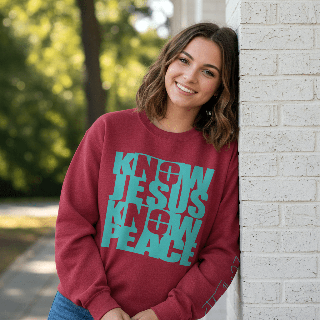 Know/No Jesus, Know/No Peace Sweatshirt - Vibrant Tones - 3 Colors - Sacred Stylz