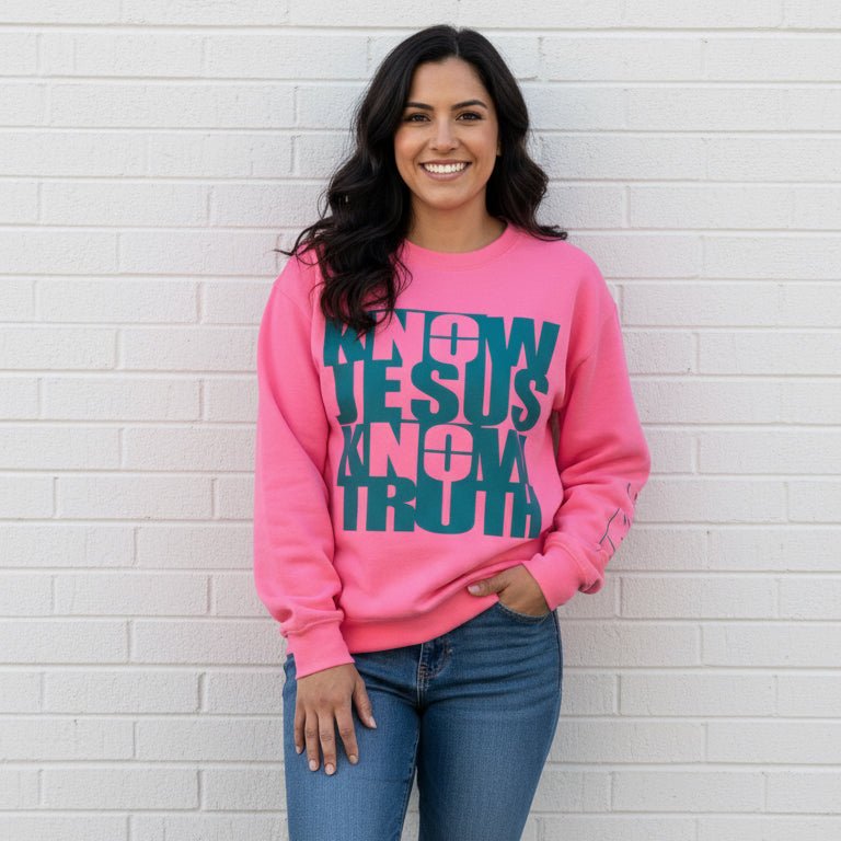 Know/No Jesus, Know/No Truth Sweatshirt - Vibrant Tones - 3 Color Options - Sacred Stylz