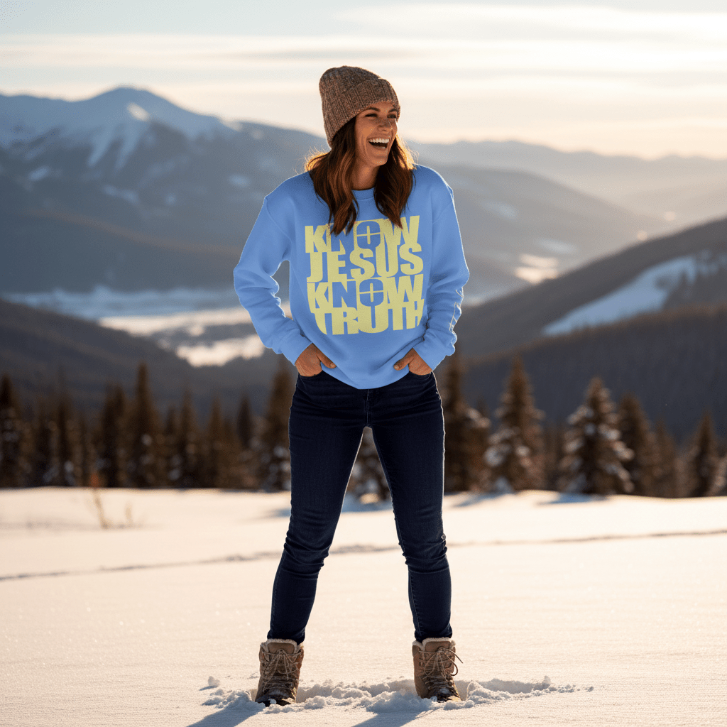 Know/No Jesus, Know/No Truth Sweatshirt - Vibrant Tones - 3 Colors - Sacred Stylz