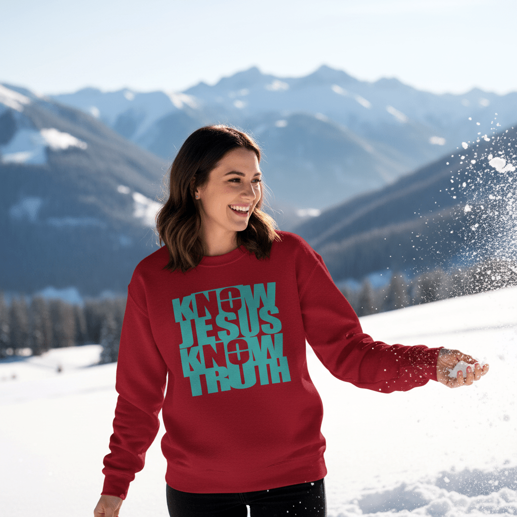 Know/No Jesus, Know/No Truth Sweatshirt - Vibrant Tones - 3 Colors - Sacred Stylz