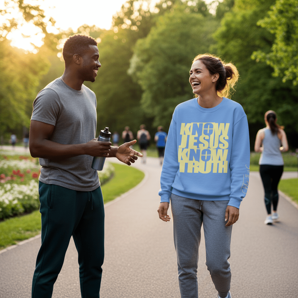 Know/No Jesus, Know/No Truth Sweatshirt - Vibrant Tones - 3 Colors - Sacred Stylz