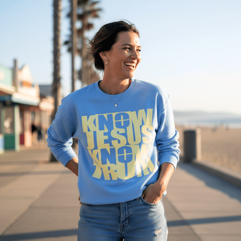 Know/No Jesus, Know/No Truth Sweatshirt - Vibrant Tones - 3 Colors - Sacred Stylz