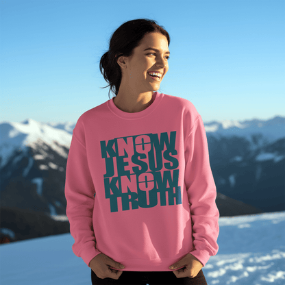 Know/No Jesus, Know/No Truth Sweatshirt - Vibrant Tones - 3 Colors - Sacred Stylz
