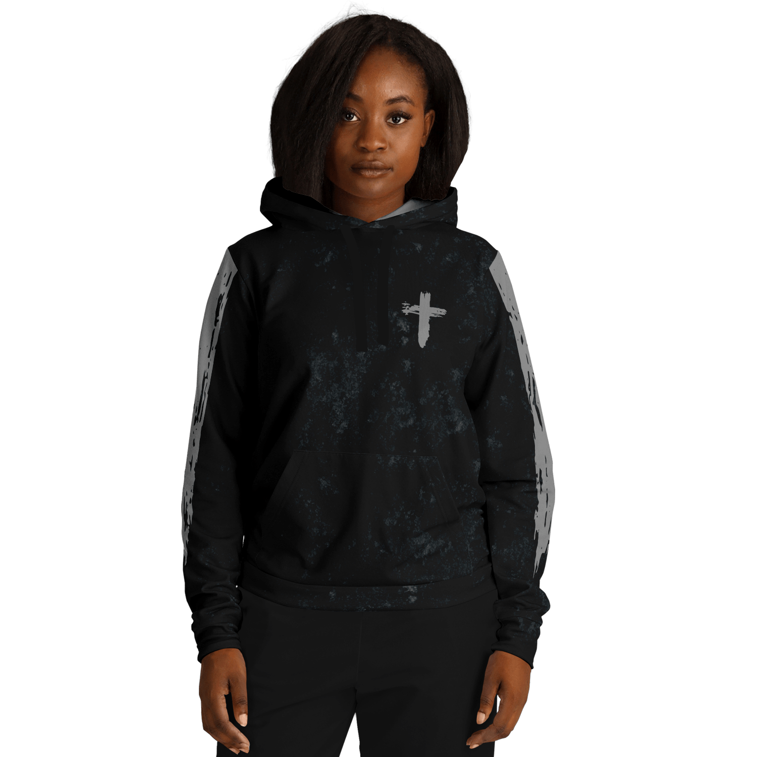 Know/No Jesus-Peace Hoodie - Black and Gray - Sacred Stylz