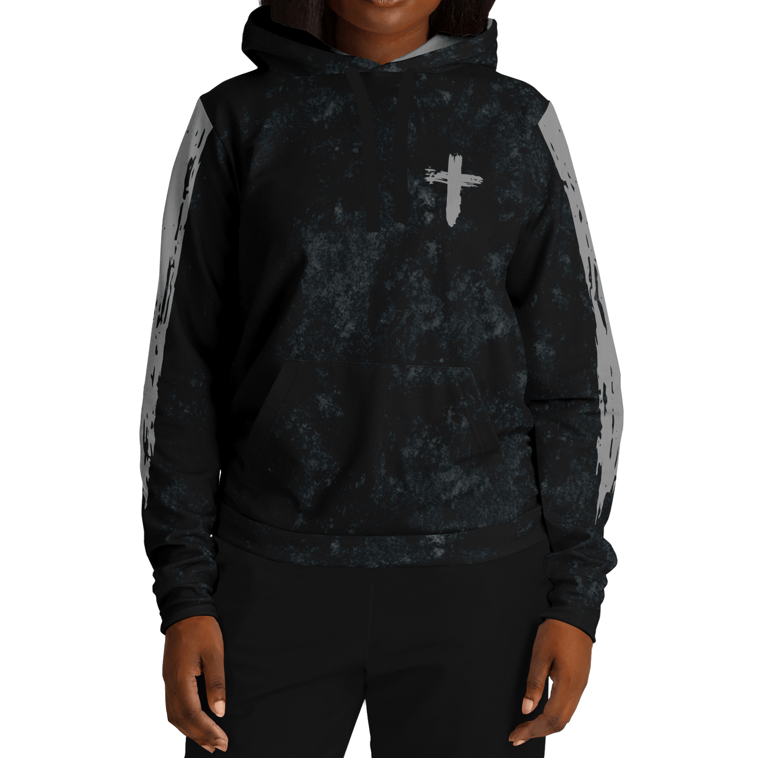 Know/No Jesus-Peace Hoodie - Black and Gray - Sacred Stylz