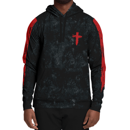 Know/No Jesus-Peace Hoodie - Black and Red - Sacred Stylz