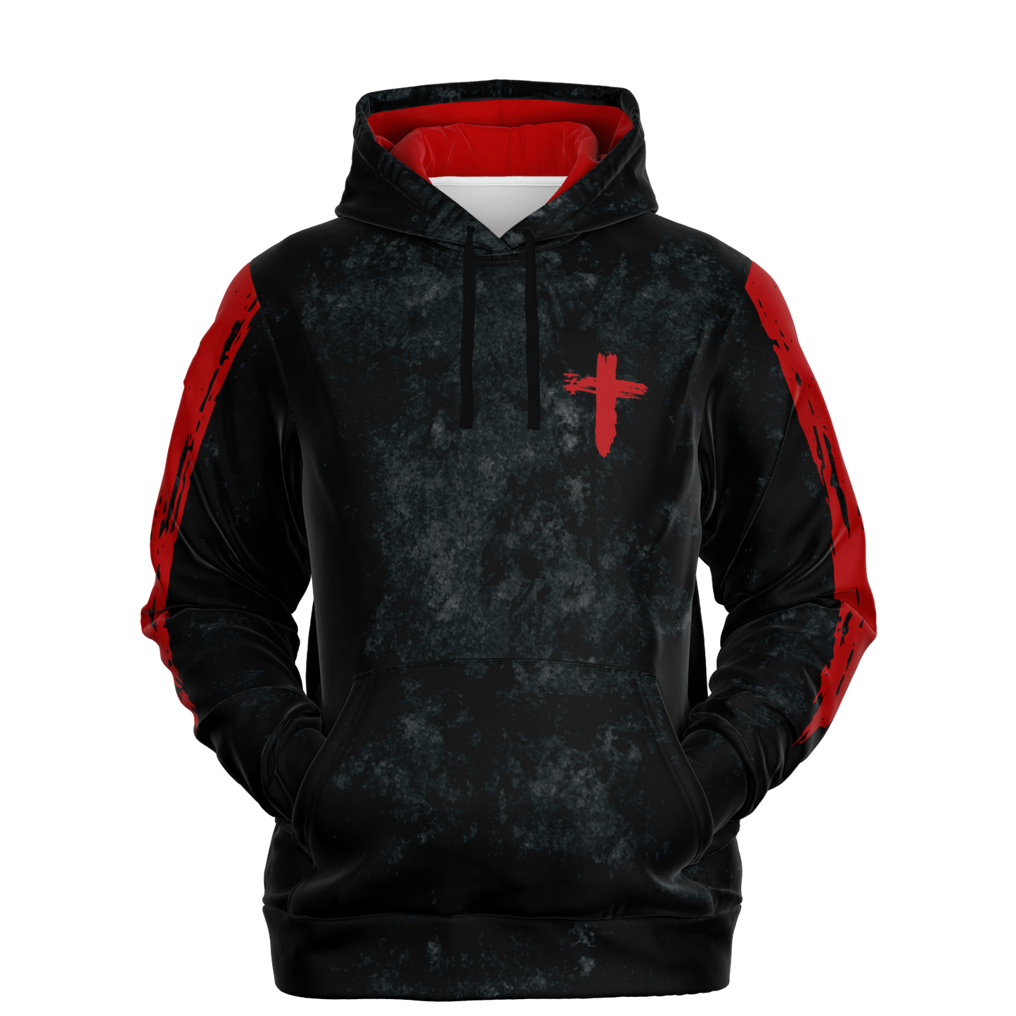 Know/No Jesus-Peace Hoodie - Black and Red - Sacred Stylz