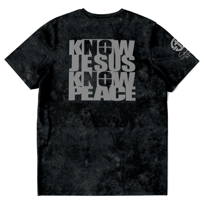 Know/No Jesus-Peace Shirt Black and Gray - Sacred Stylz