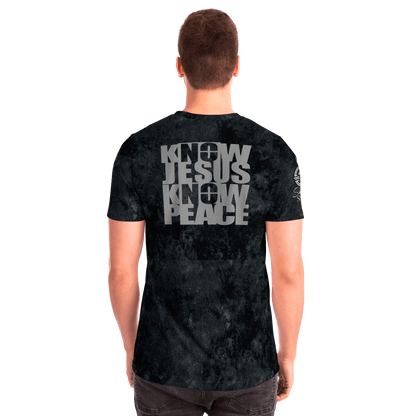 Know/No Jesus-Peace Shirt Black and Gray - Sacred Stylz