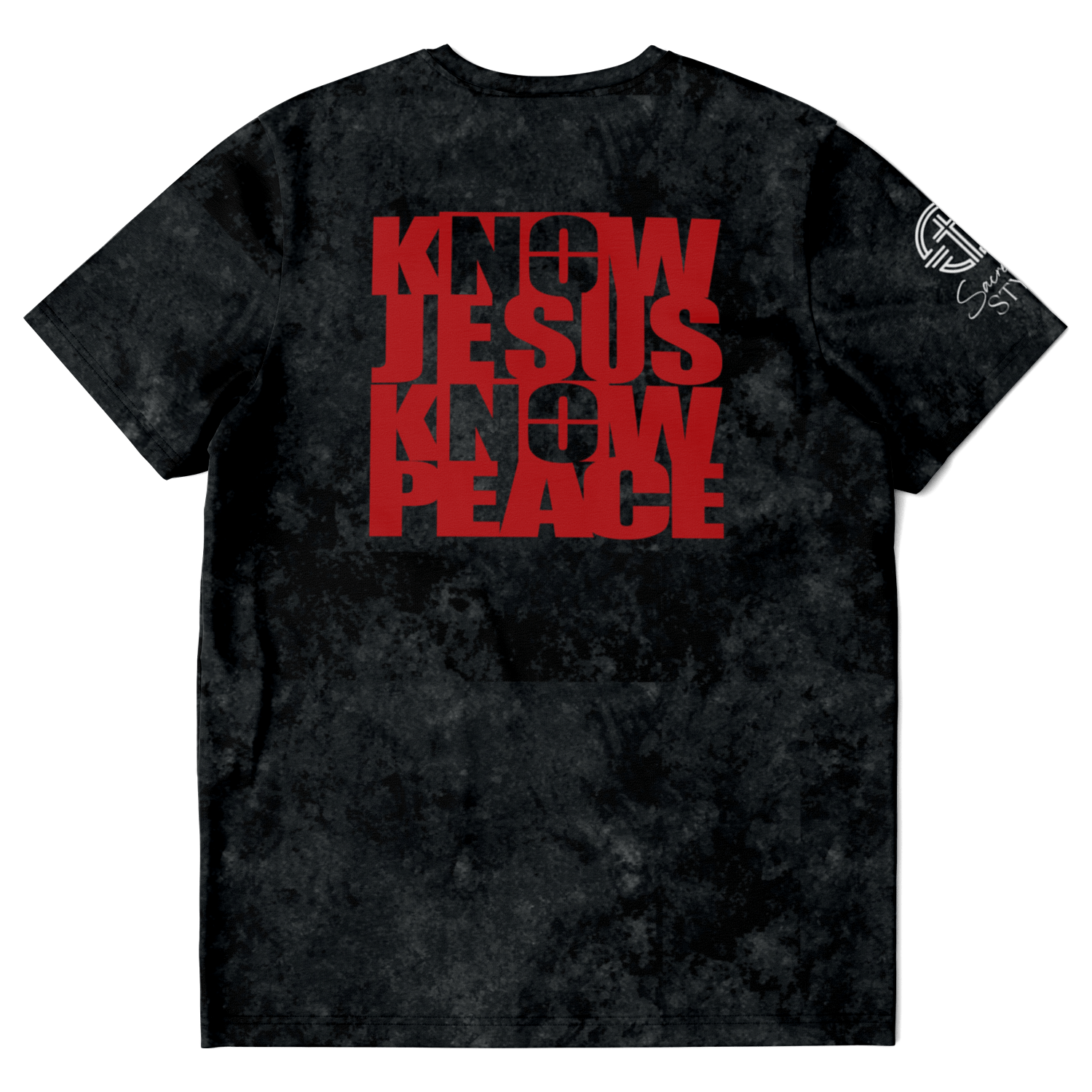 Know/No Jesus-Peace Shirt Black and Red - Sacred Stylz