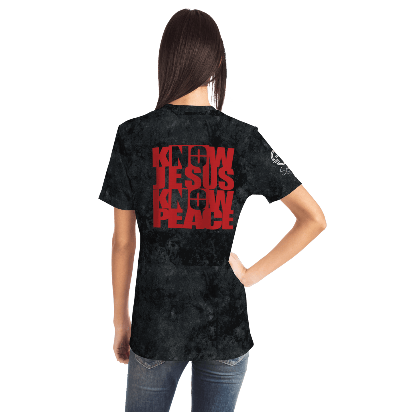 Know/No Jesus-Peace Shirt Black and Red - Sacred Stylz